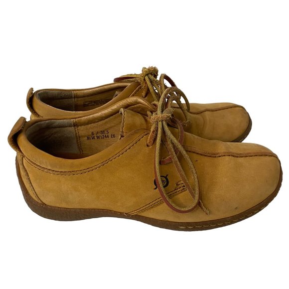 Born Sahara brown leather lace up driving shoes oxfords w1244 women size 6 - Picture 3 of 8